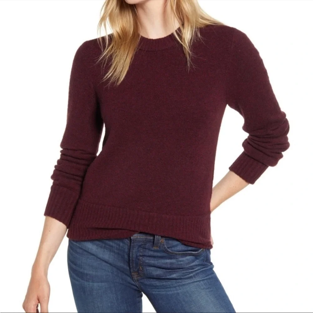 J.Crew Maroon Alpaca Blend Sweater Size Small